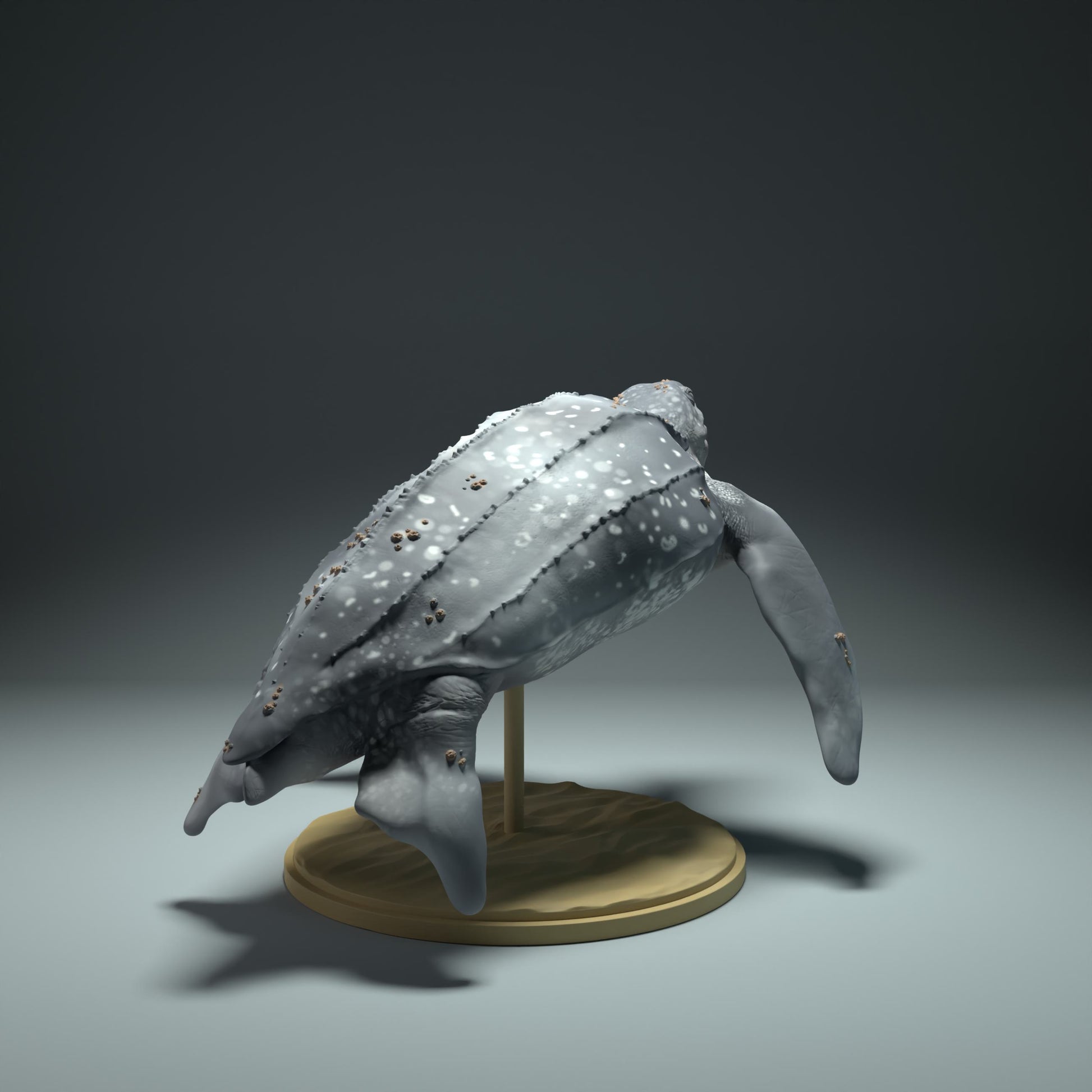 Foto del producto de figura de animal en diorama, modelismo: 0: figura de animal marino: tortuga de cuero nadando (Ref 01_01_32)