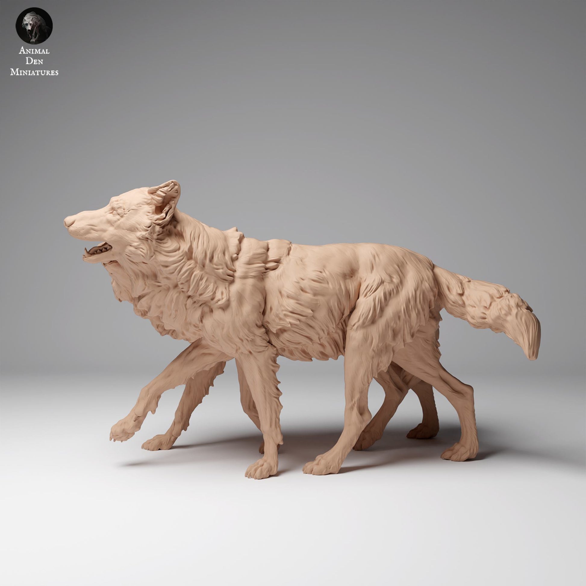 Foto del producto figura de animal diorama, modelismo: 0: Figuras de fauna salvaje: Lobos mongoles en juego (Ref 24_12_05)