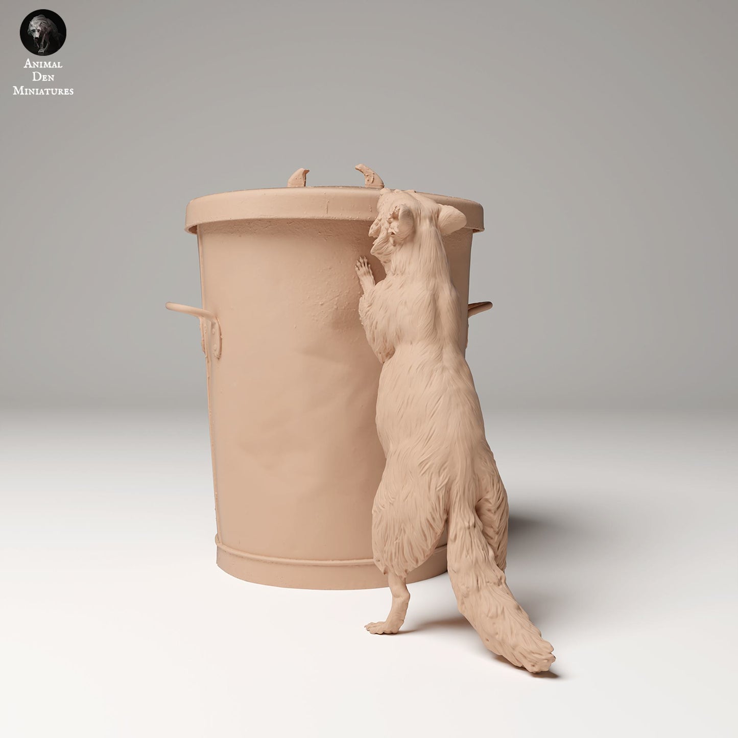Produktfoto Tier Figur Diorama, Modellbau: 0: Wildtier Figur: Waschbär stehend auf Müll (Ref 24_09_07)