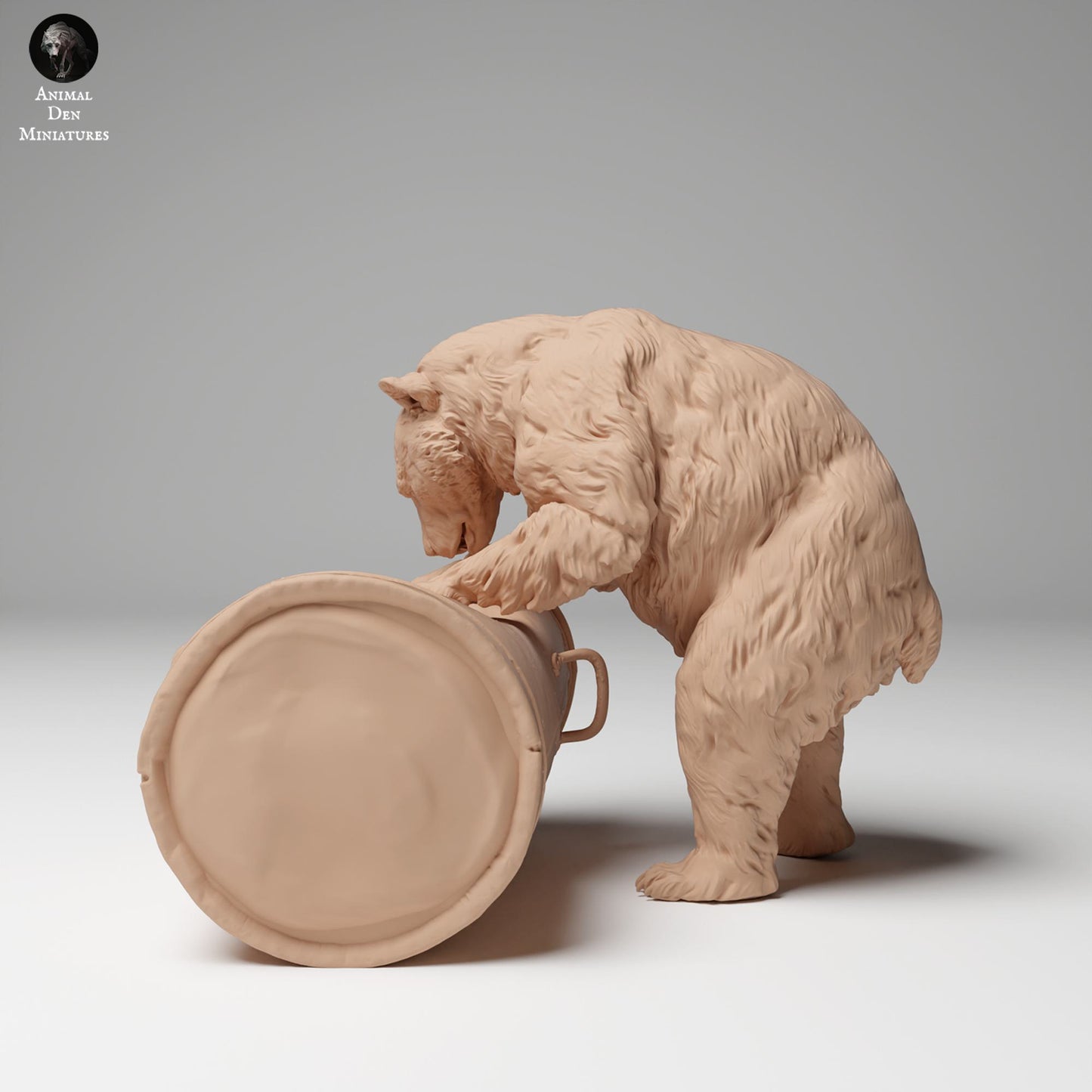 Produktfoto Tier Figur Diorama, Modellbau: 0: Wildtier Figur: Schwarzer Bär zerstört Mülltonne (Ref 24_11_09)