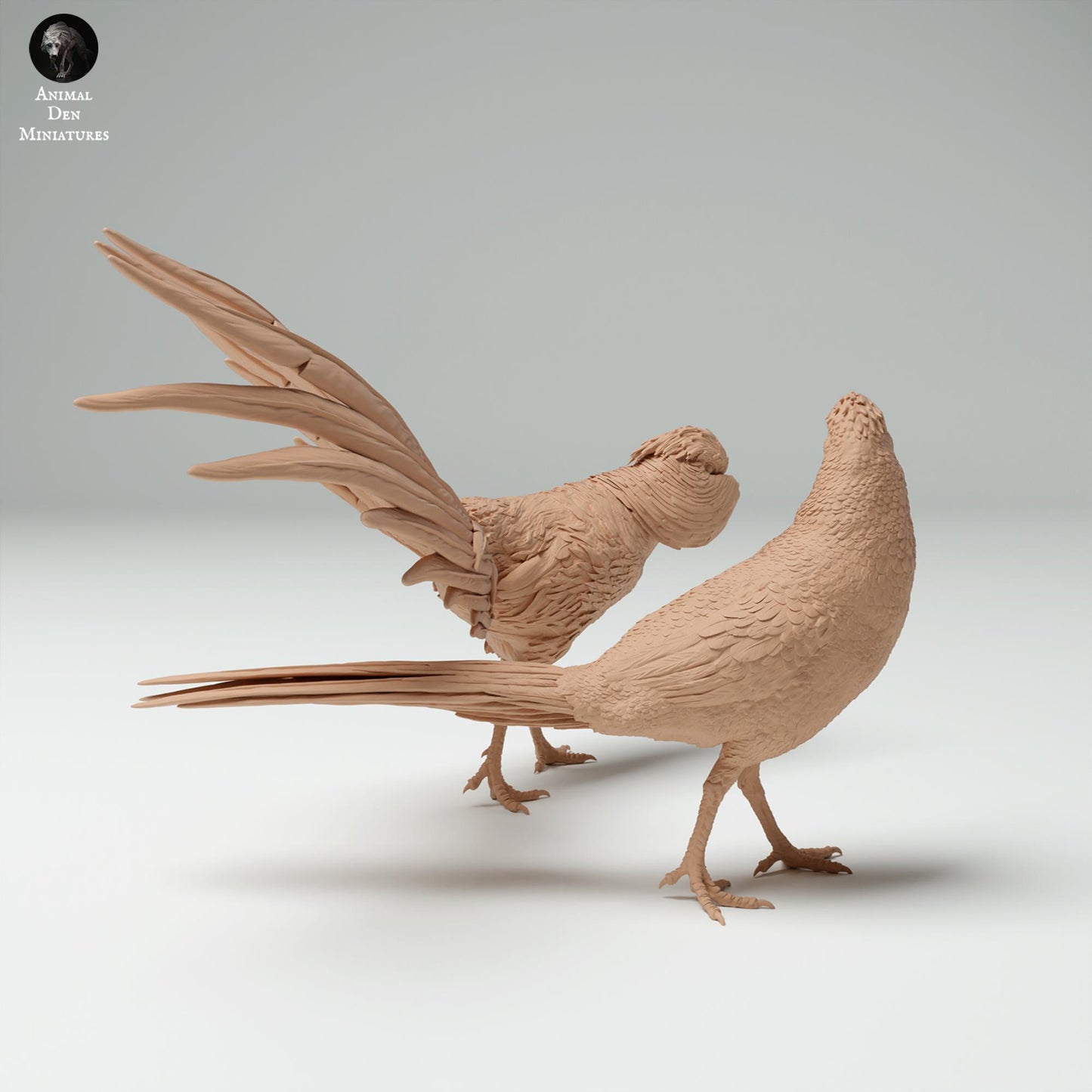 Produktfoto Tier Figur Diorama, Modellbau: 0: Wildtier Figuren: Goldfasan Männchen und Weibchen (Ref 25_02_04)