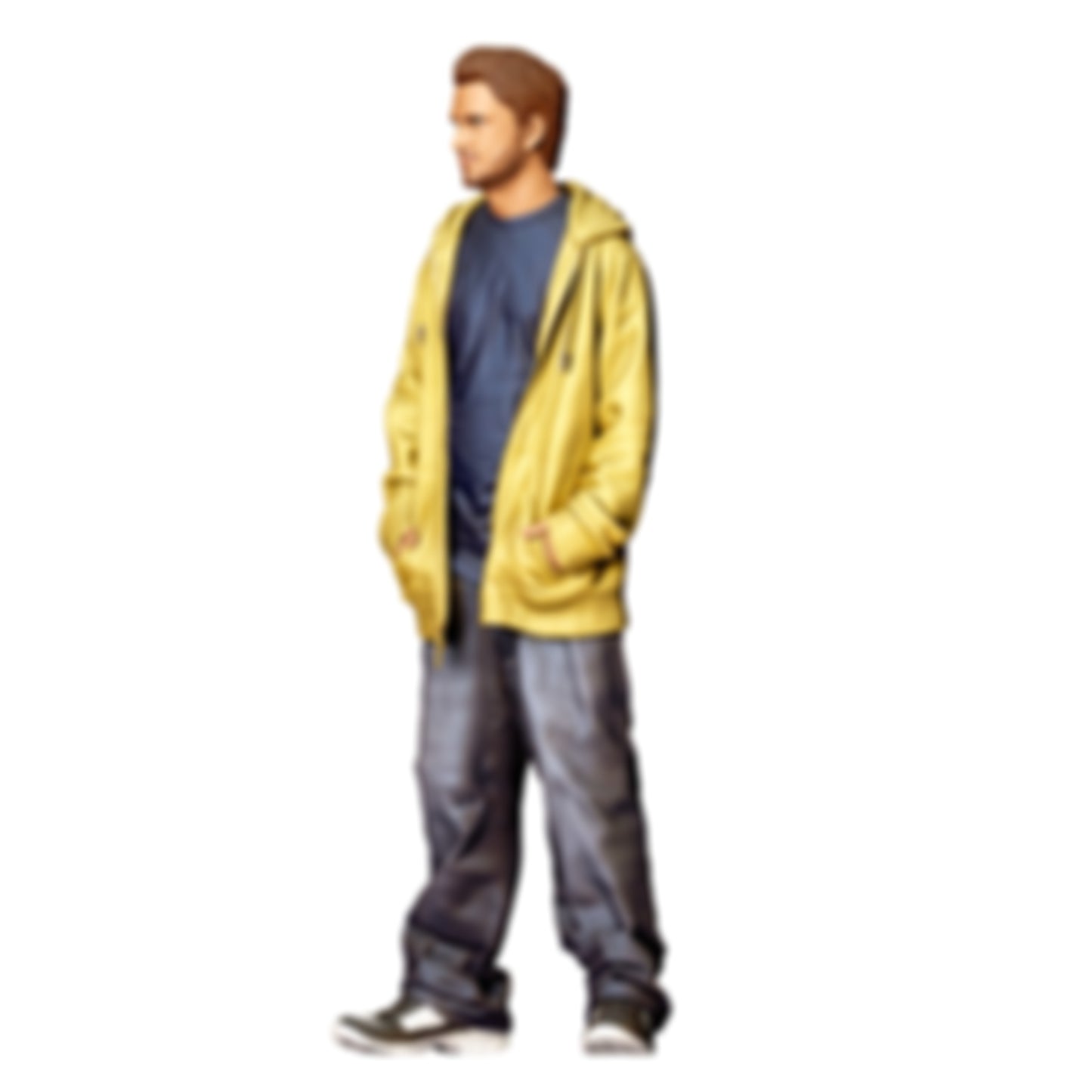 3DP Miniatures 4: Stehende Figur: Mann mit Kapuzenjacke & T-Shirt (Ref. Nr. 510)