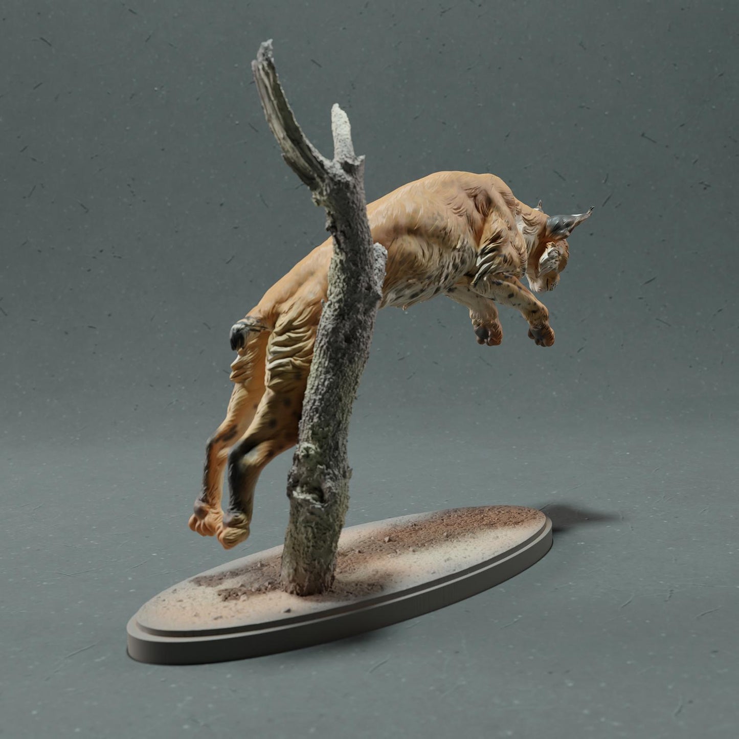 Foto del producto figura de animal diorama, modelismo: 0: figura de fauna salvaje: lince – Bobcat Leep (Ref 01_01_76)