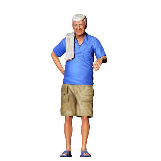 Foto de producto de modelismo de diorama 0: Personas apoyadas en un coche - Hombre 3 (Ref. Nr. 342)