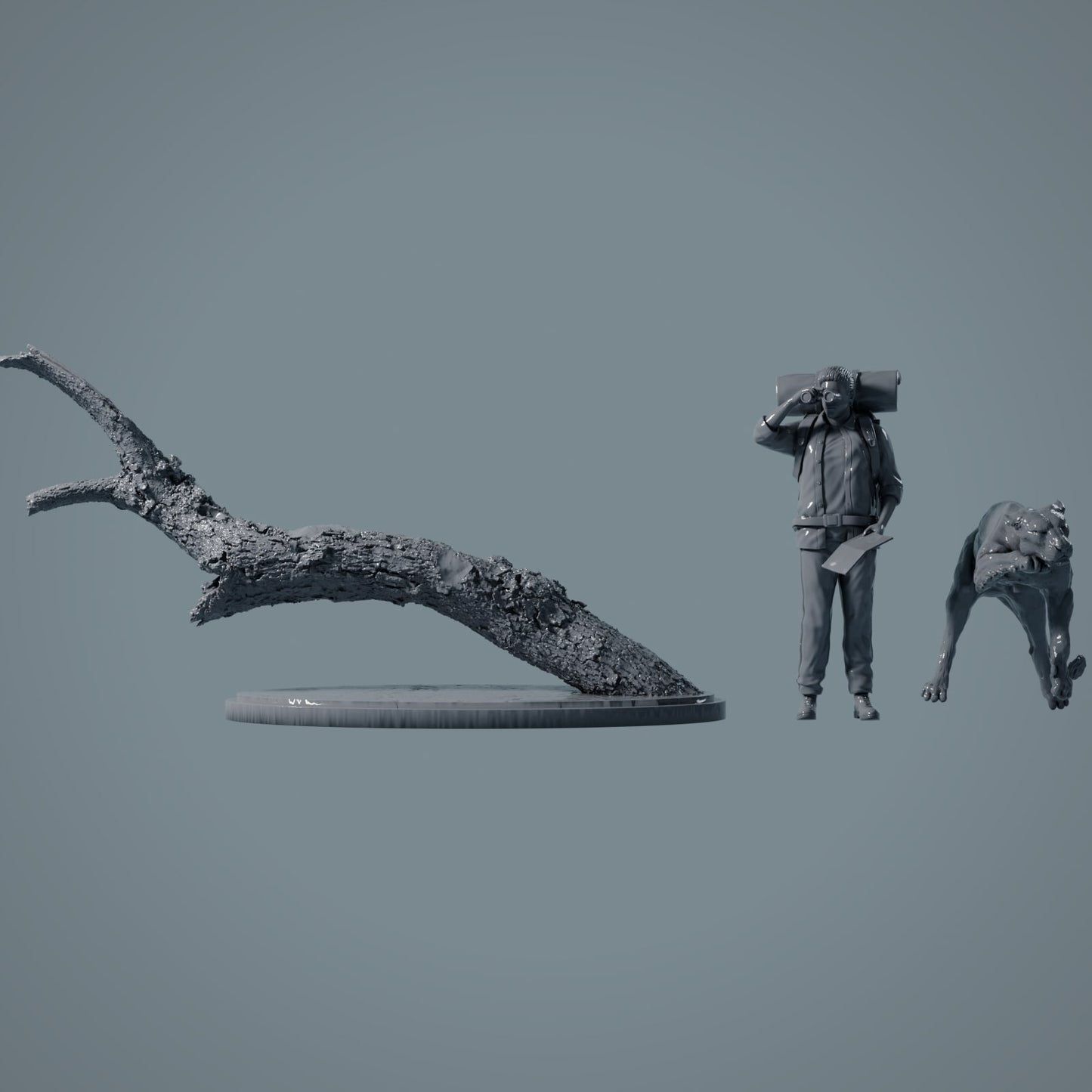 Figura de fauna salvaje: Leopardo africano en árbol (23_02_17)