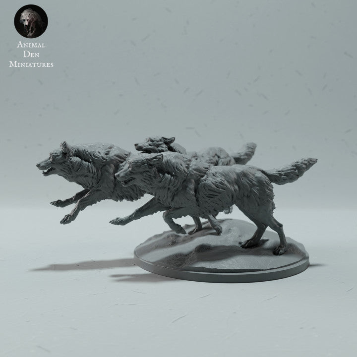 Foto de producto de figura animal Animal Den Miniatures 3: figura animal ártica: lobos polares - caminando (23_01_12)