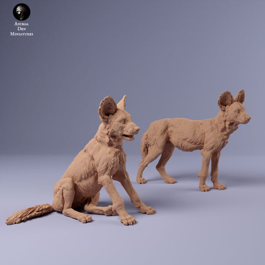 Foto del producto de figura de animal diorama, modelismo: 0: Cachorros de perro salvaje africano: Animales de África