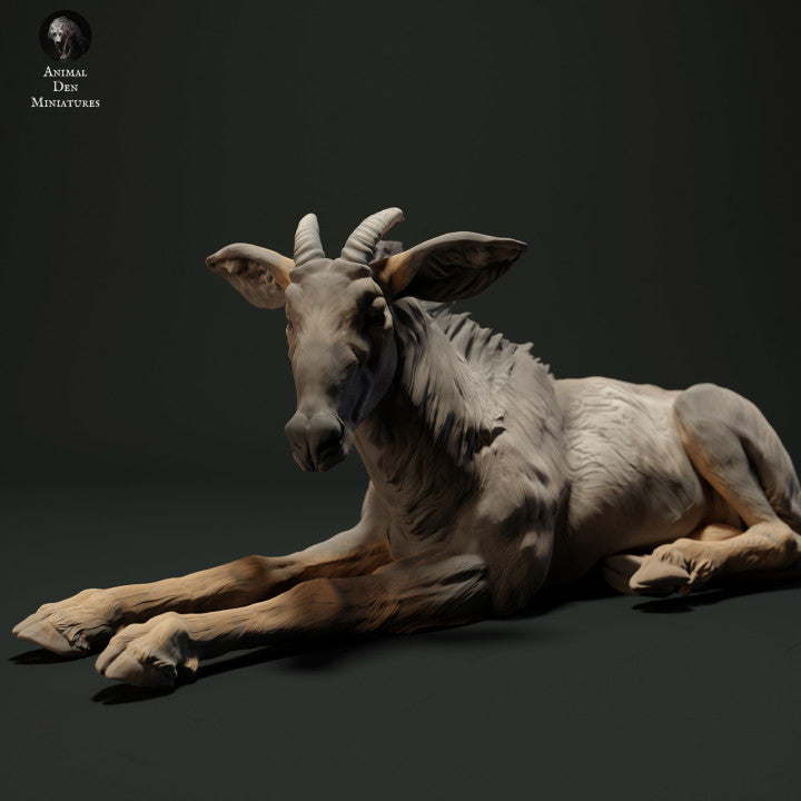 Foto de producto de figura animal Animal Den Miniatures 2: figura de animal salvaje: serau de Sumatra tumbado (23_05_05)