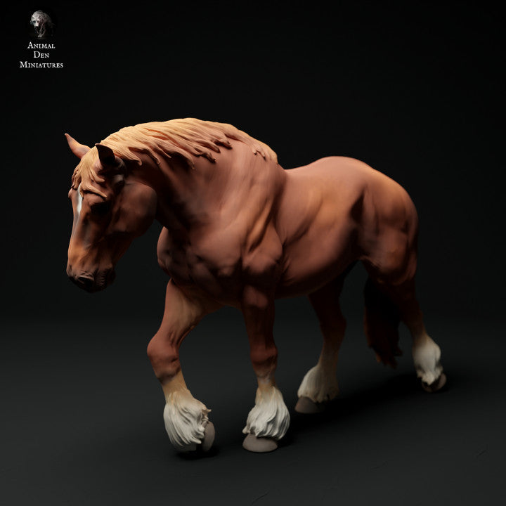 Foto del producto figura de animal diorama, modelismo: 0: figura de animal de granja: caballo en movimiento, yegua - Suffolk Punch