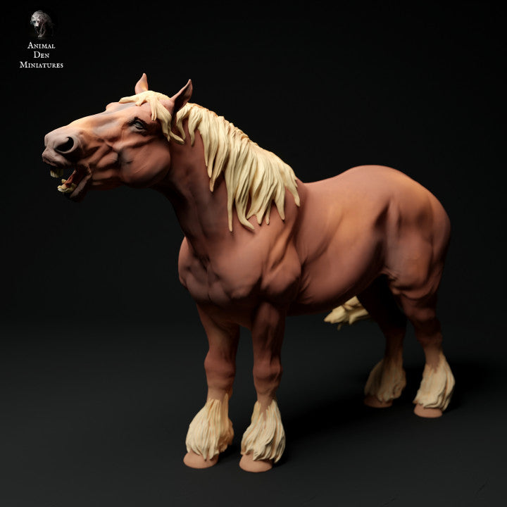 Foto del producto figura de animal diorama, modelismo: 0: figura de animal de granja: caballo relinchador - Suffolk Punch