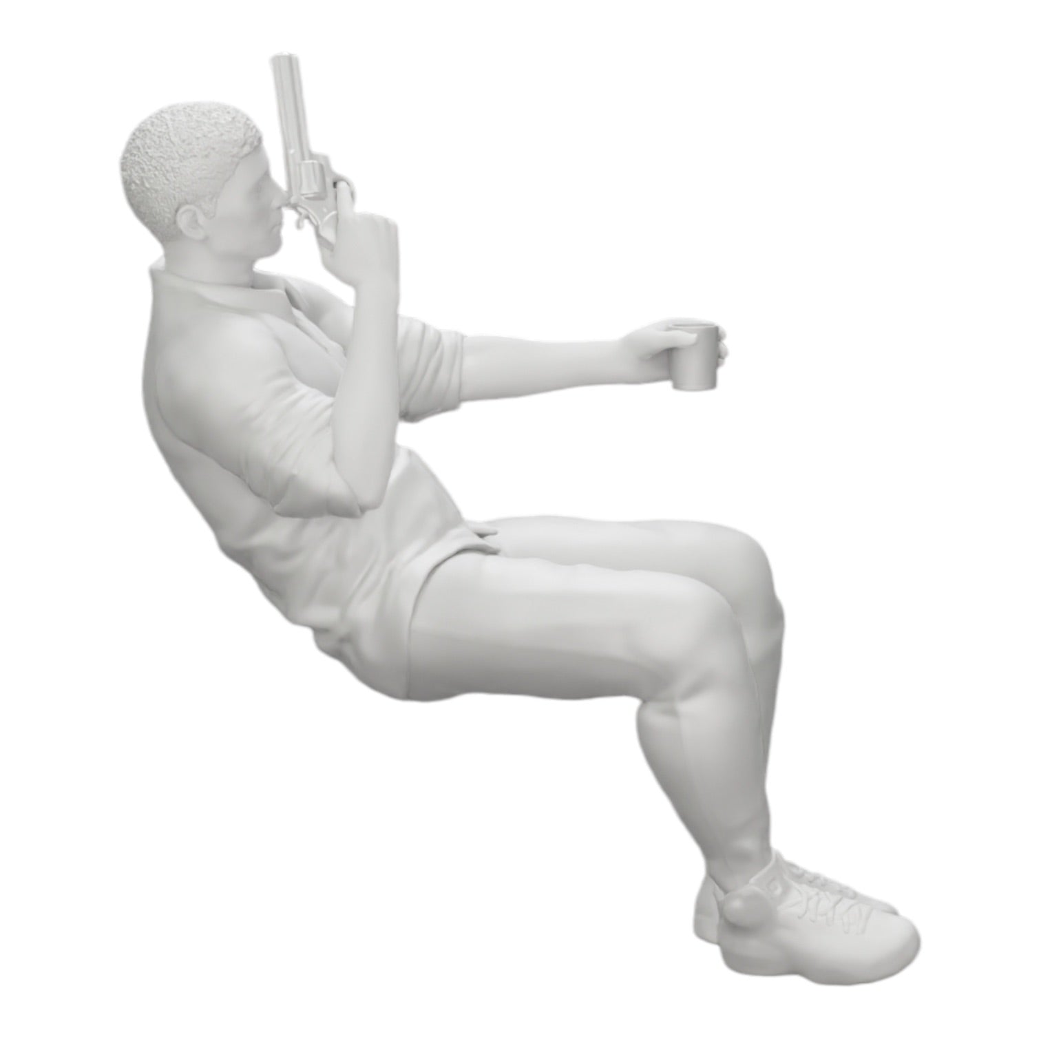 Foto del producto de modelismo diorama 0: Gangster sentado con vaso de whisky y arma en la mesa de póker (Ref Nr. A5)