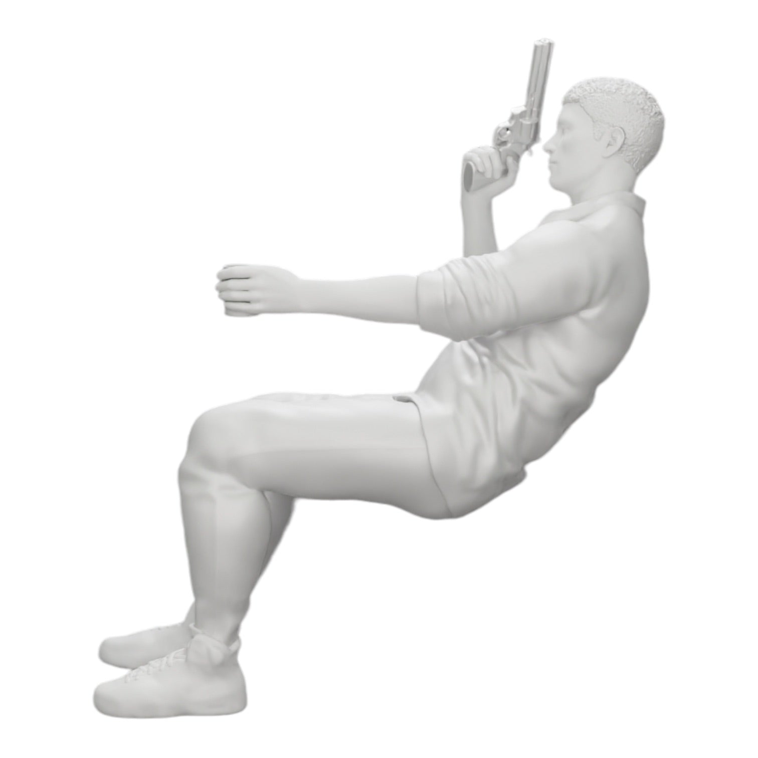 Foto del producto de modelismo diorama 0: Gangster sentado con vaso de whisky y arma en la mesa de póker (Ref Nr. A5)