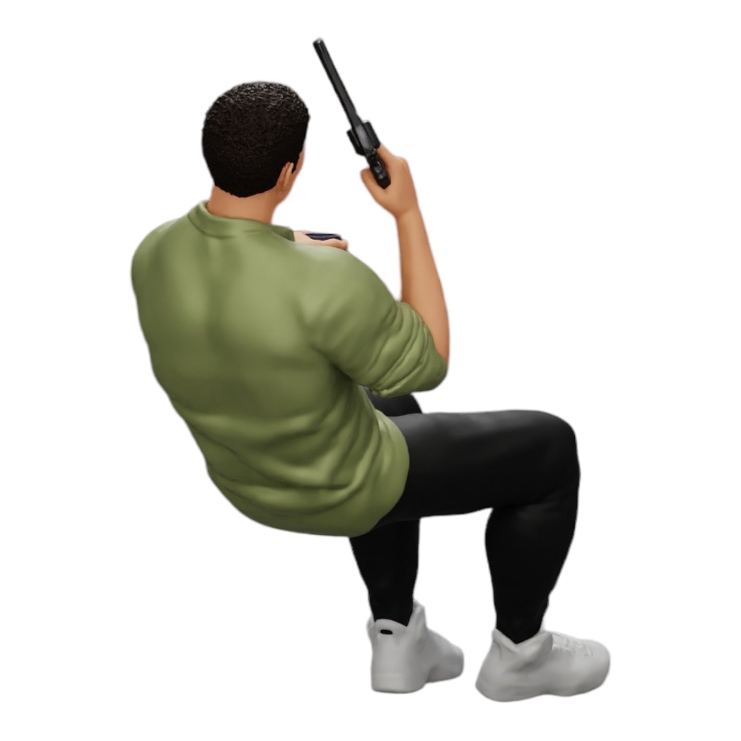 Foto del producto de modelismo diorama 0: Gangster sentado con vaso de whisky y arma en la mesa de póker (Ref Nr. A5)