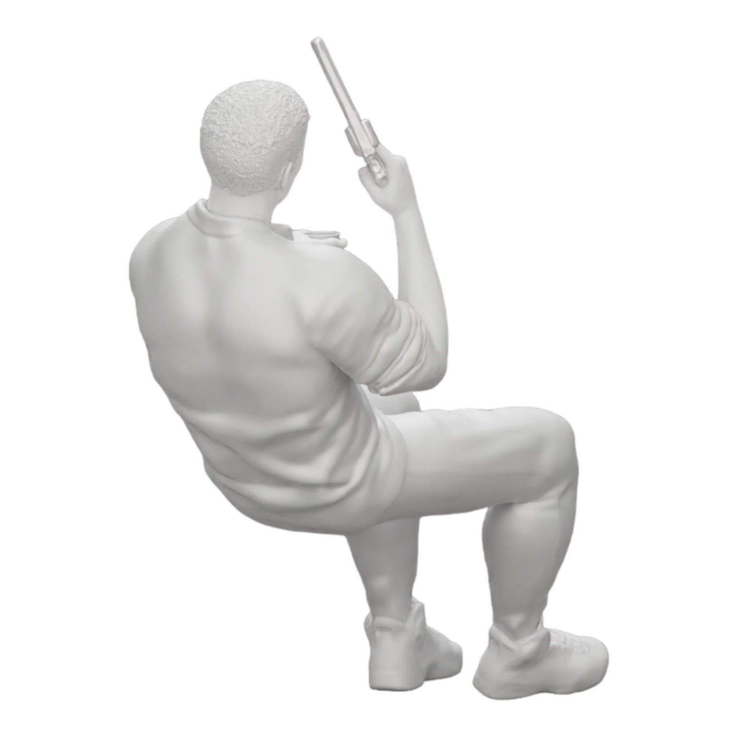 Foto del producto de modelismo diorama 0: Gangster sentado con vaso de whisky y arma en la mesa de póker (Ref Nr. A5)