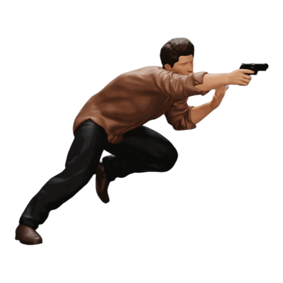 Foto de producto de modelismo de diorama 0: Gangster disparando con arma desde un coche (Ref. Nr. A6)