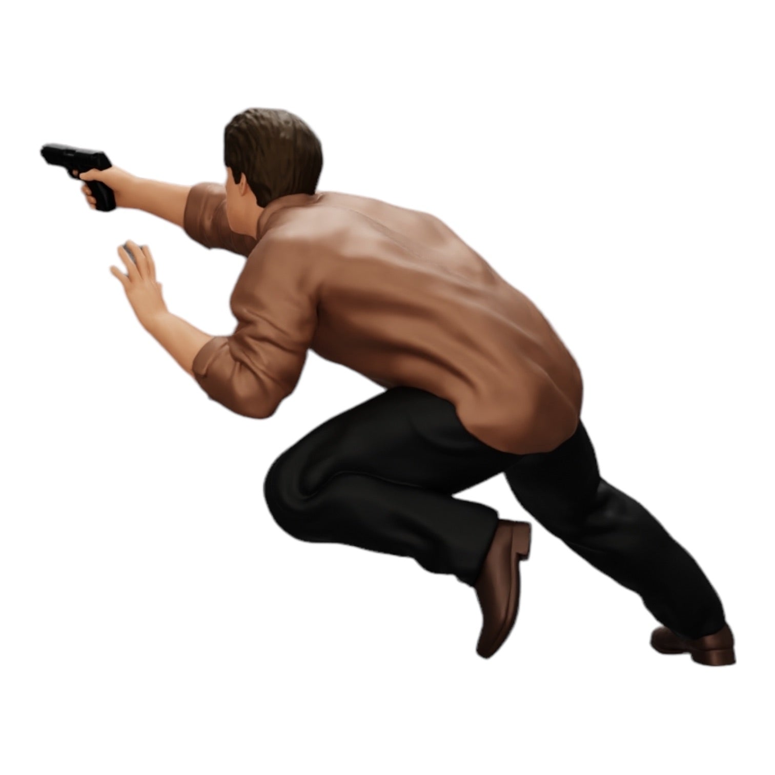 Foto de producto de modelismo de diorama 0: Gangster disparando con arma desde un coche (Ref. Nr. A6)