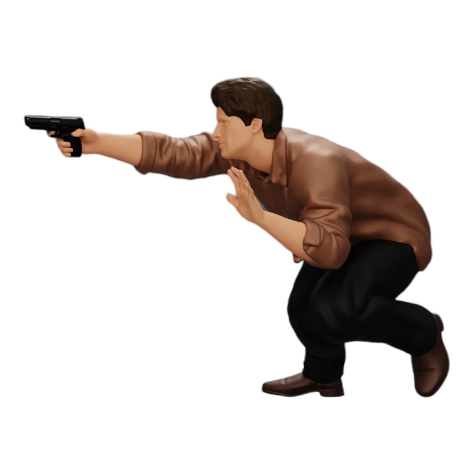 Foto de producto de modelismo de diorama 0: Gangster disparando con arma desde un coche (Ref. Nr. A6)