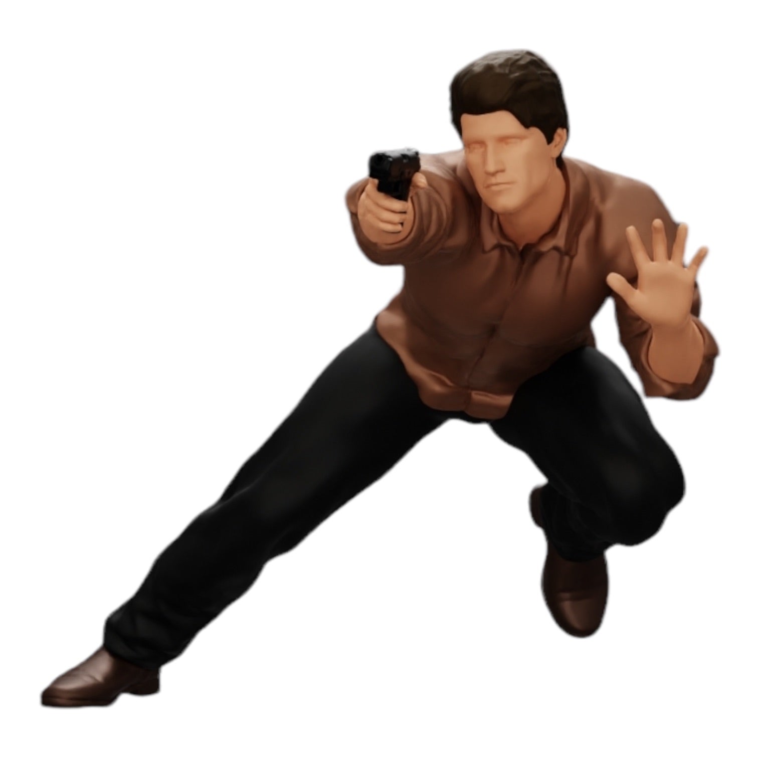 Foto de producto de modelismo de diorama 0: Gangster disparando con arma desde un coche (Ref. Nr. A6)