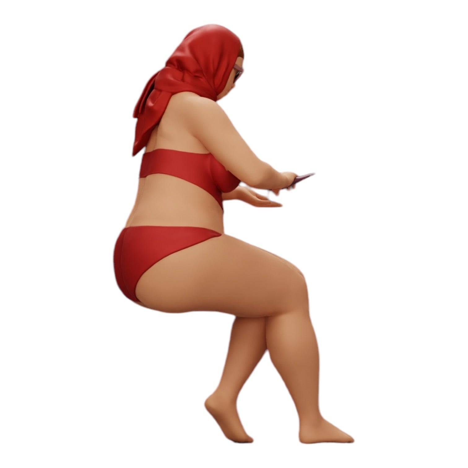 Foto de producto de modelismo de diorama 0: Mujer sexy en bikini y gafas de sol con protector solar en la playa (Ref Nr. A9)