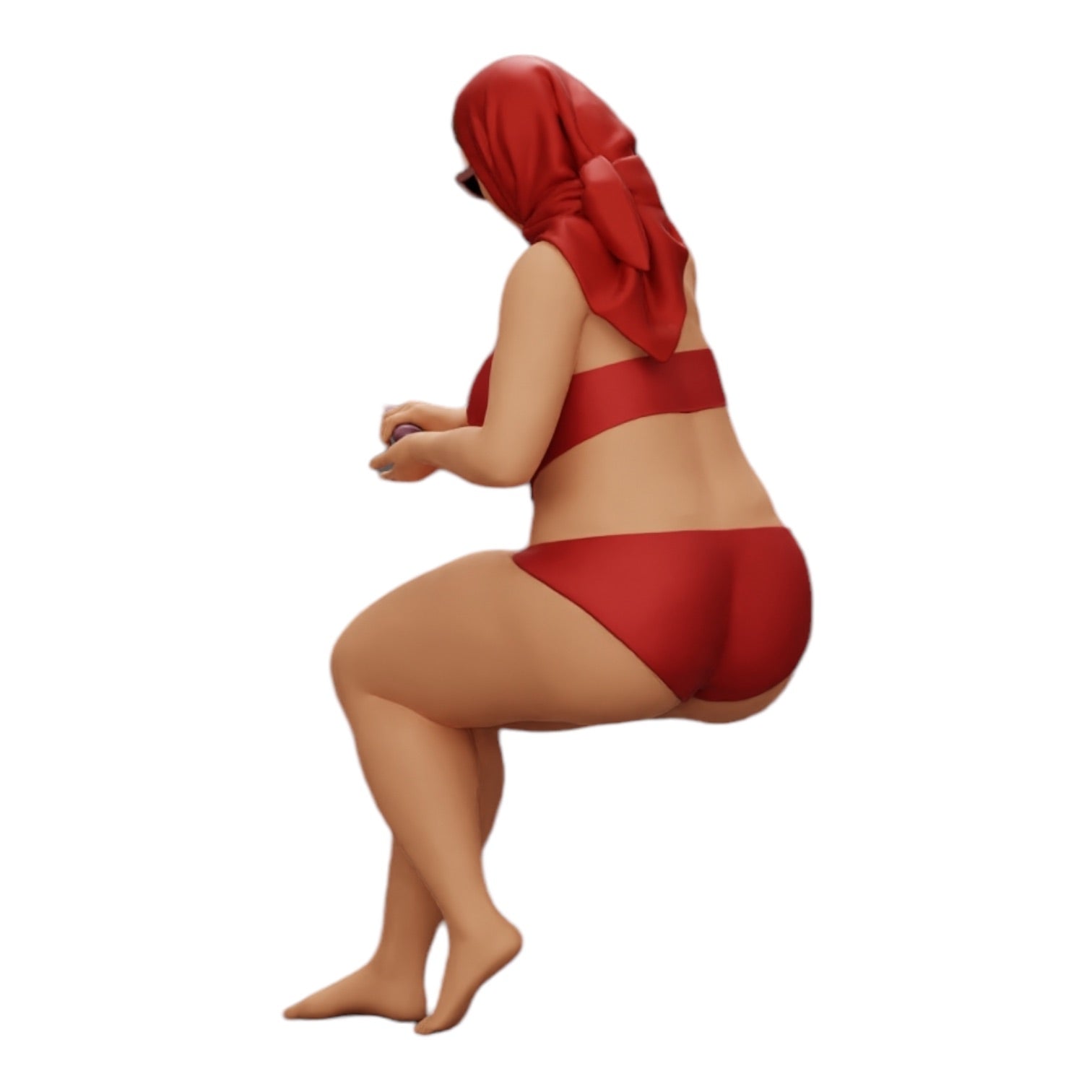 Foto de producto de modelismo de diorama 0: Mujer sexy en bikini y gafas de sol con protector solar en la playa (Ref Nr. A9)