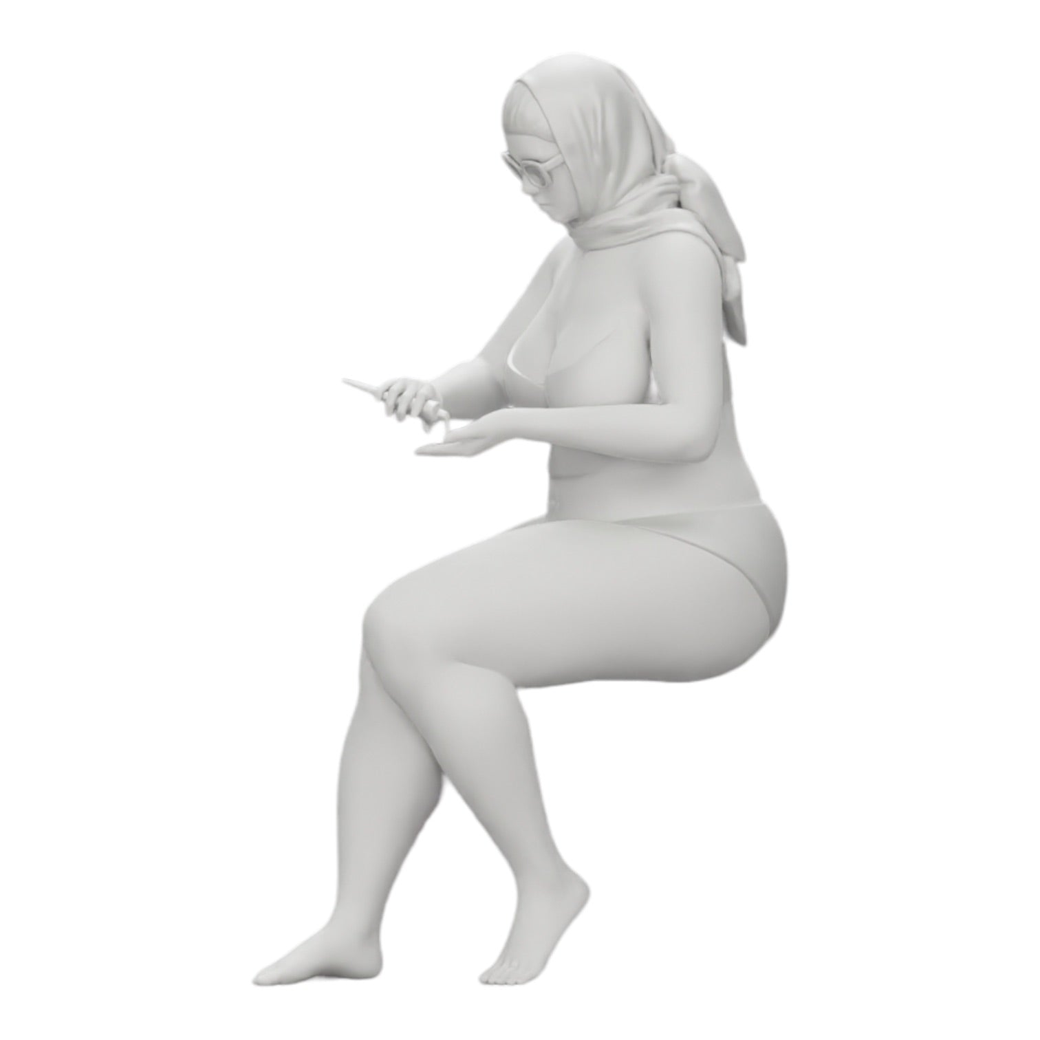 Foto de producto de modelismo de diorama 0: Mujer sexy en bikini y gafas de sol con protector solar en la playa (Ref Nr. A9)