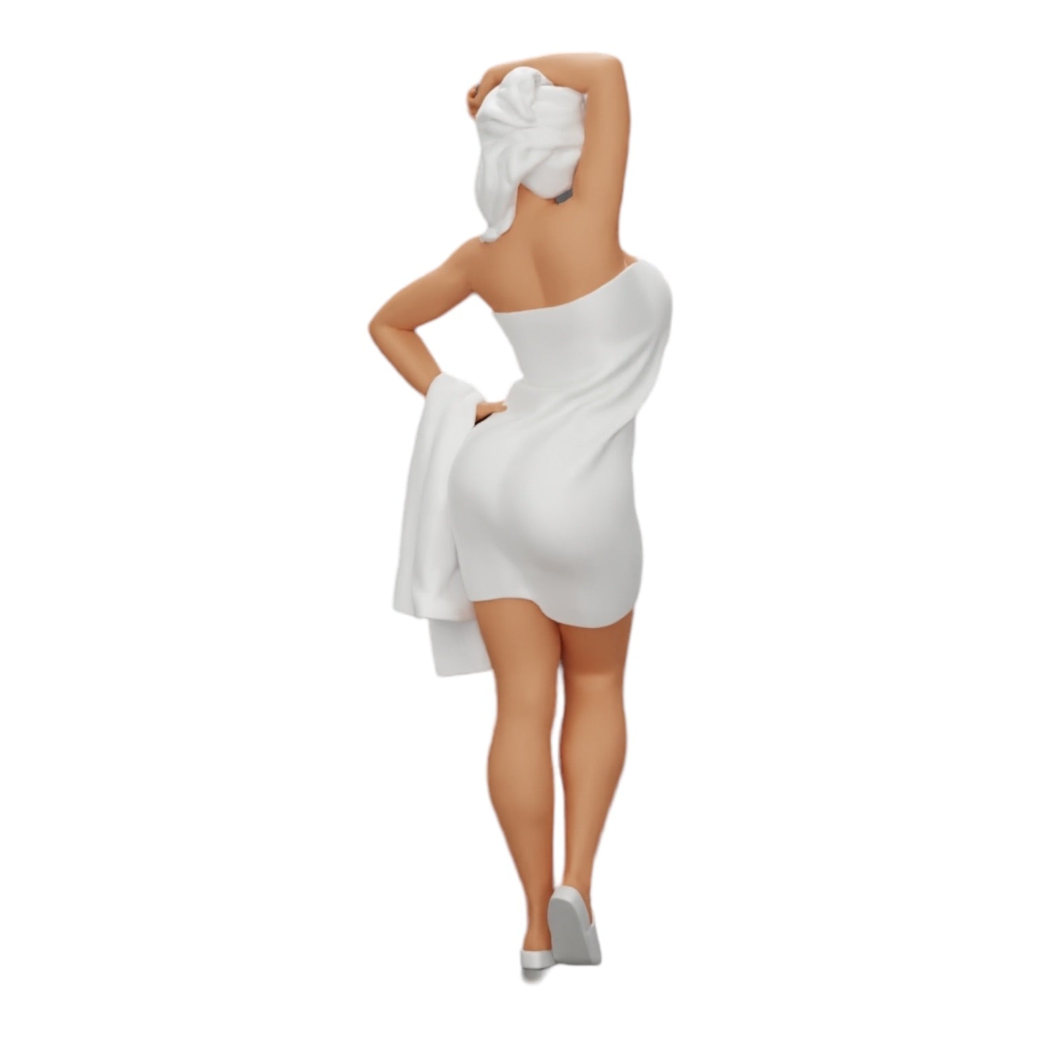 Foto de producto de modelismo de diorama 0: Mujer sexy después de la ducha con albornoz y toalla (Ref Nr. A10)