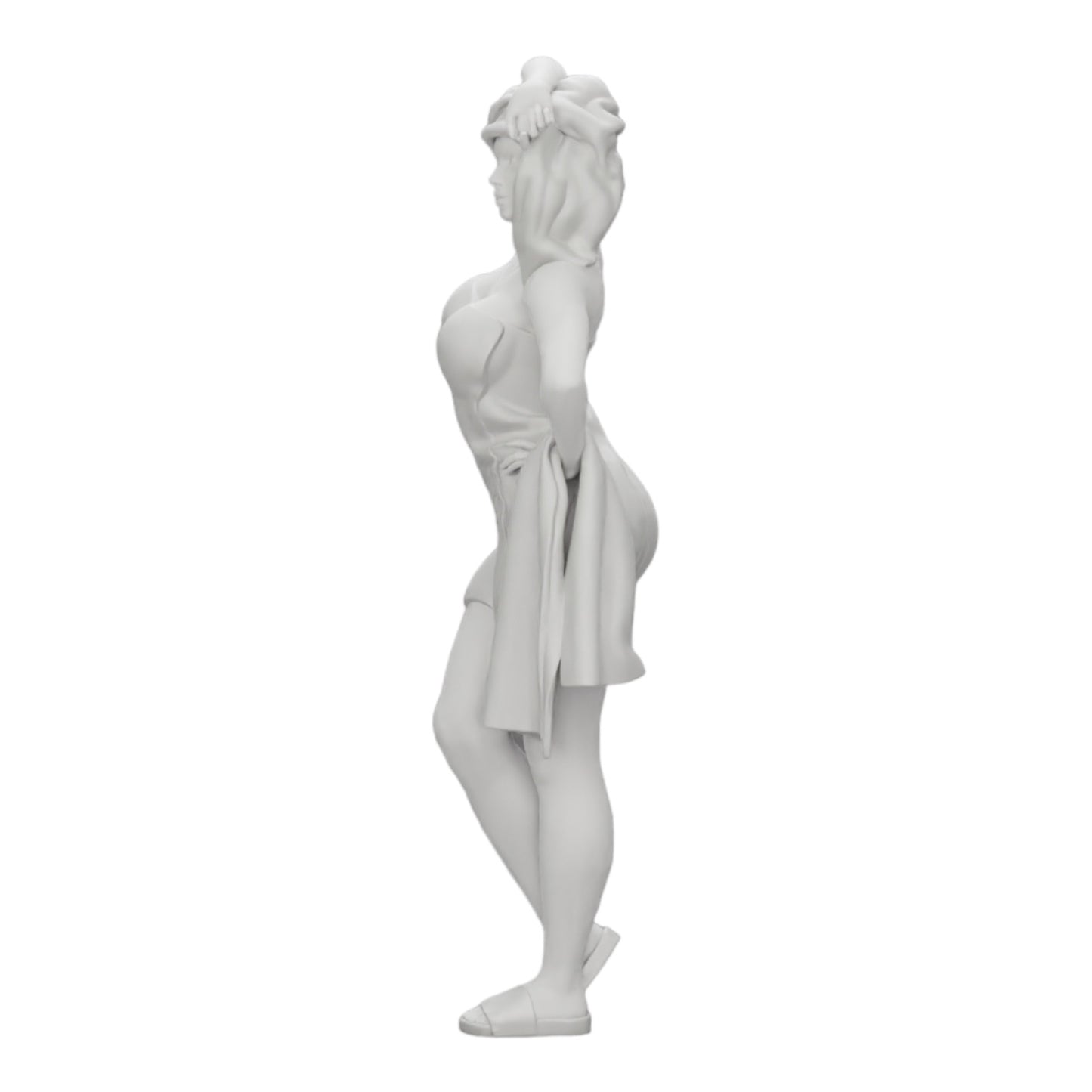 Foto de producto de modelismo de diorama 0: Mujer sexy después de la ducha con albornoz y toalla (Ref Nr. A10)