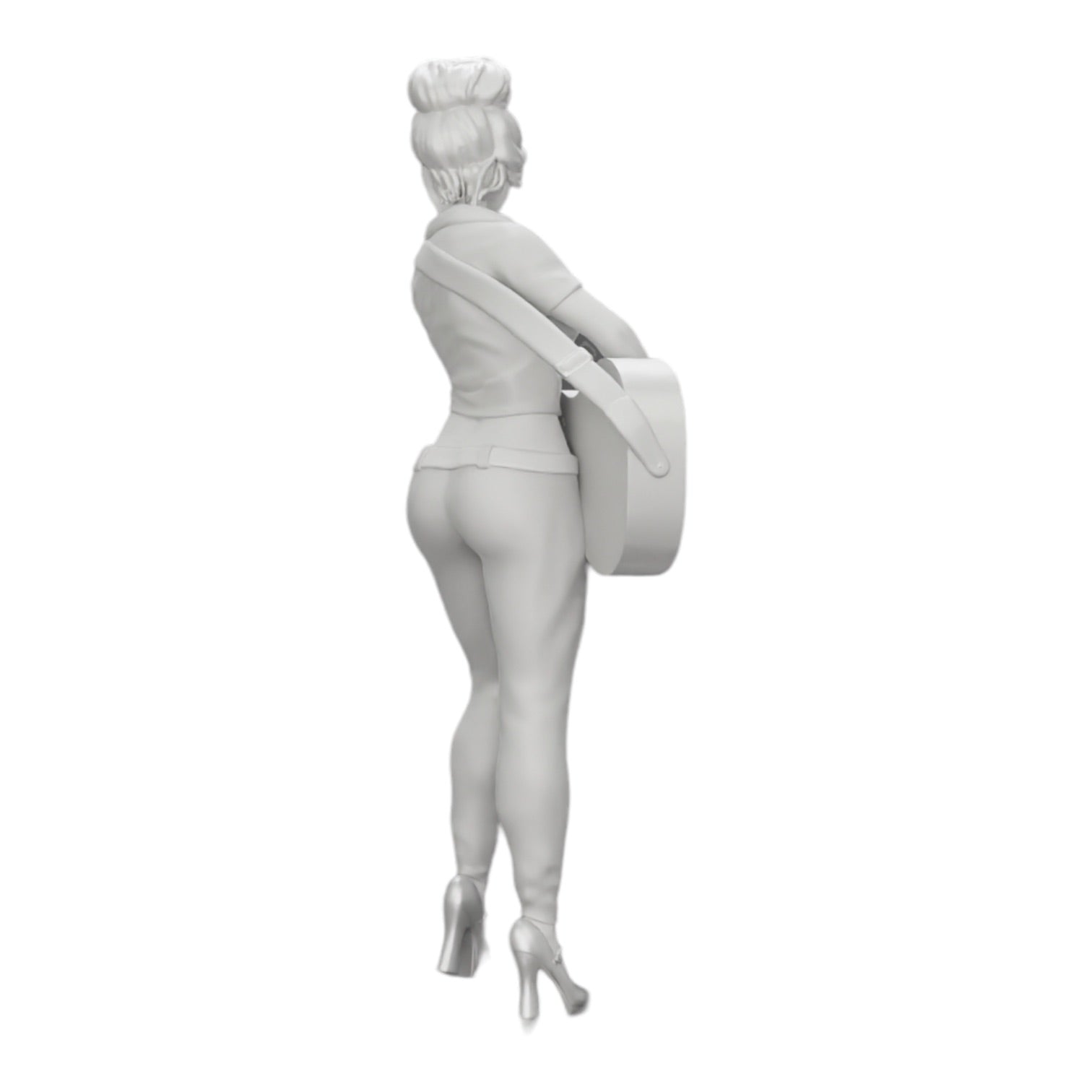 Foto de producto de modelismo de diorama 0: Joven mujer/músico en el escenario tocando guitarra acústica (Ref Nr. A13)