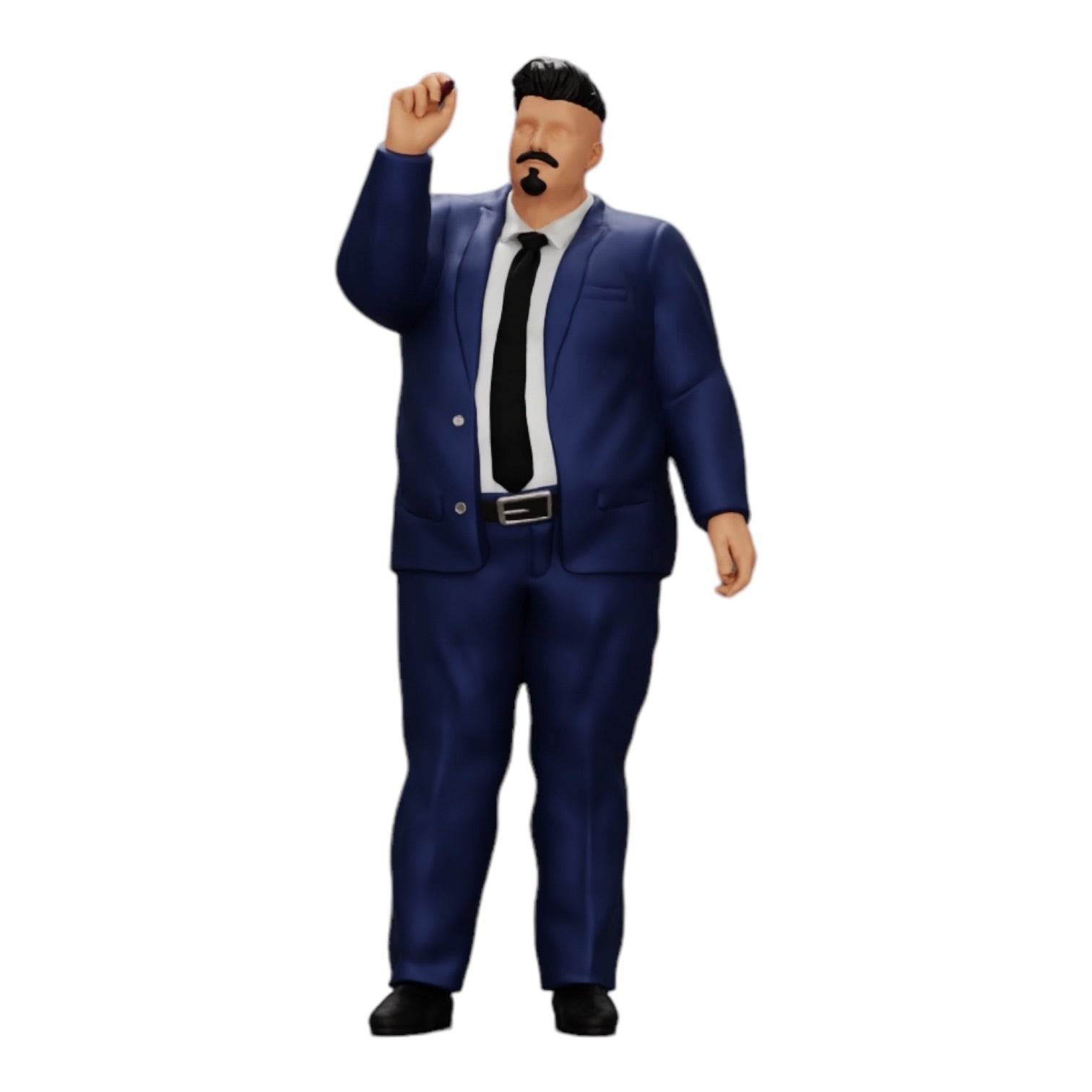 Foto de producto de diorama: Hombre de negocios corpulento escribiendo en una pizarra (Ref Nr. A19)