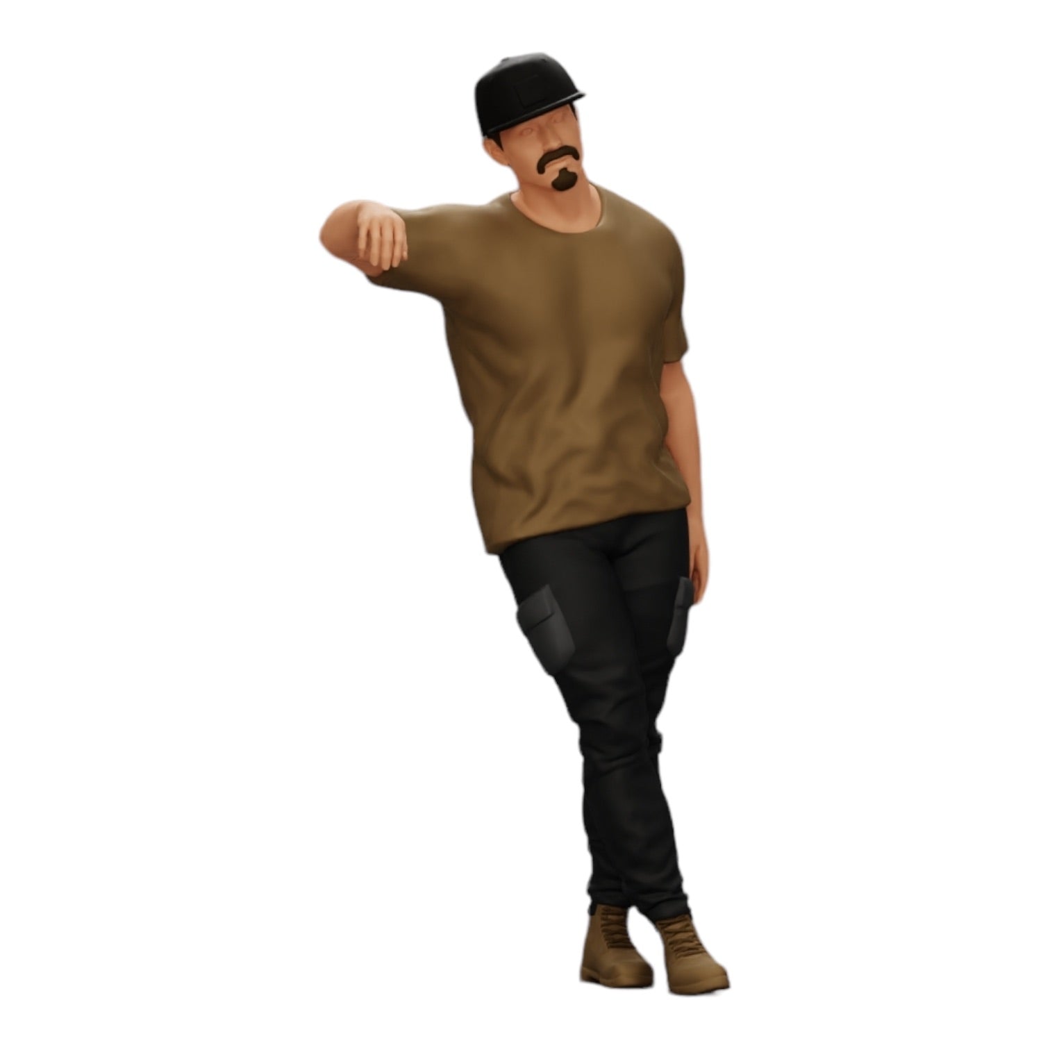 Foto de producto de modelismo de diorama 0: gánster con gorra apoyado en la pared (Ref. Nr. A23)