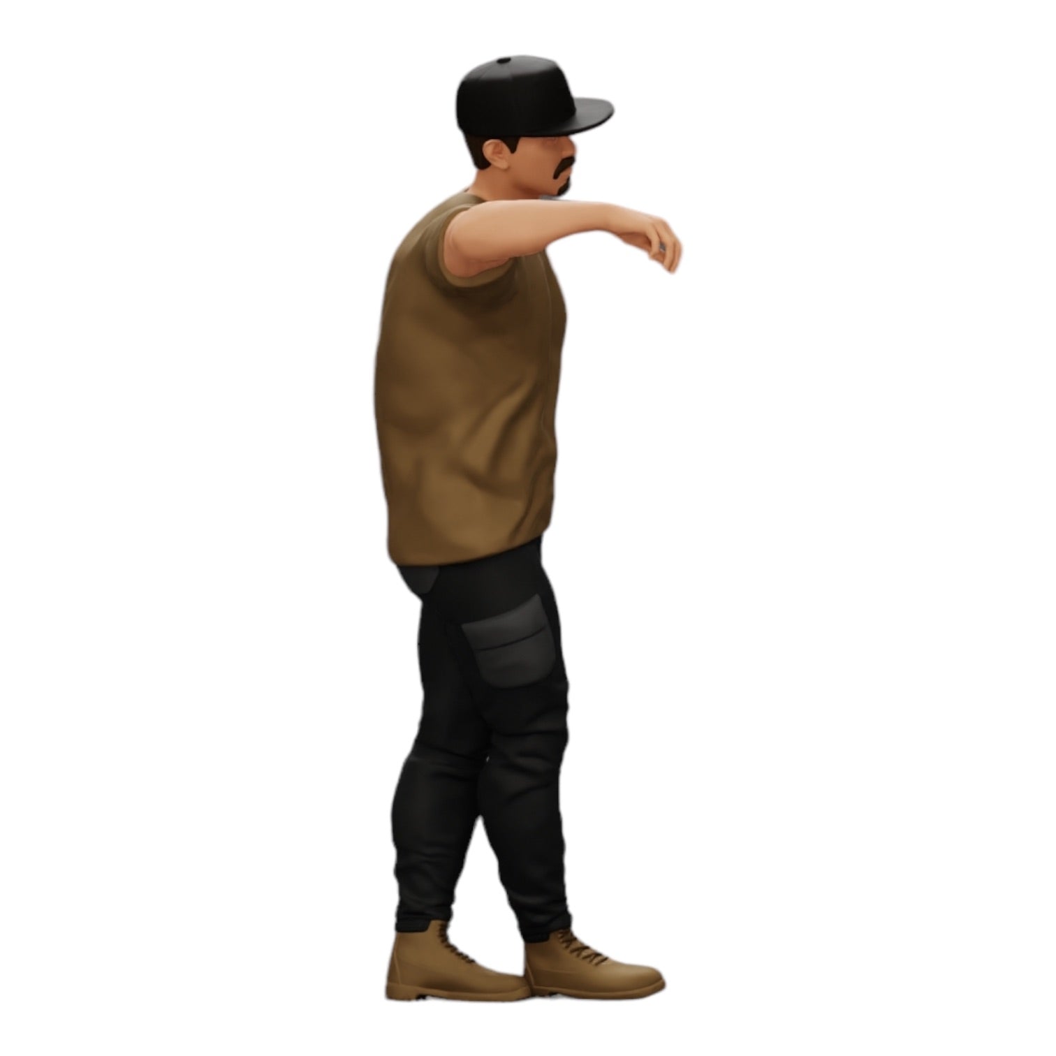 Foto de producto de modelismo de diorama 0: gánster con gorra apoyado en la pared (Ref. Nr. A23)