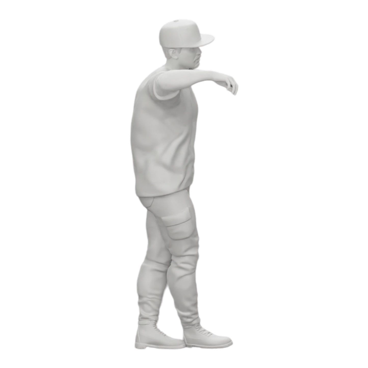 Foto de producto de modelismo de diorama 0: gánster con gorra apoyado en la pared (Ref. Nr. A23)
