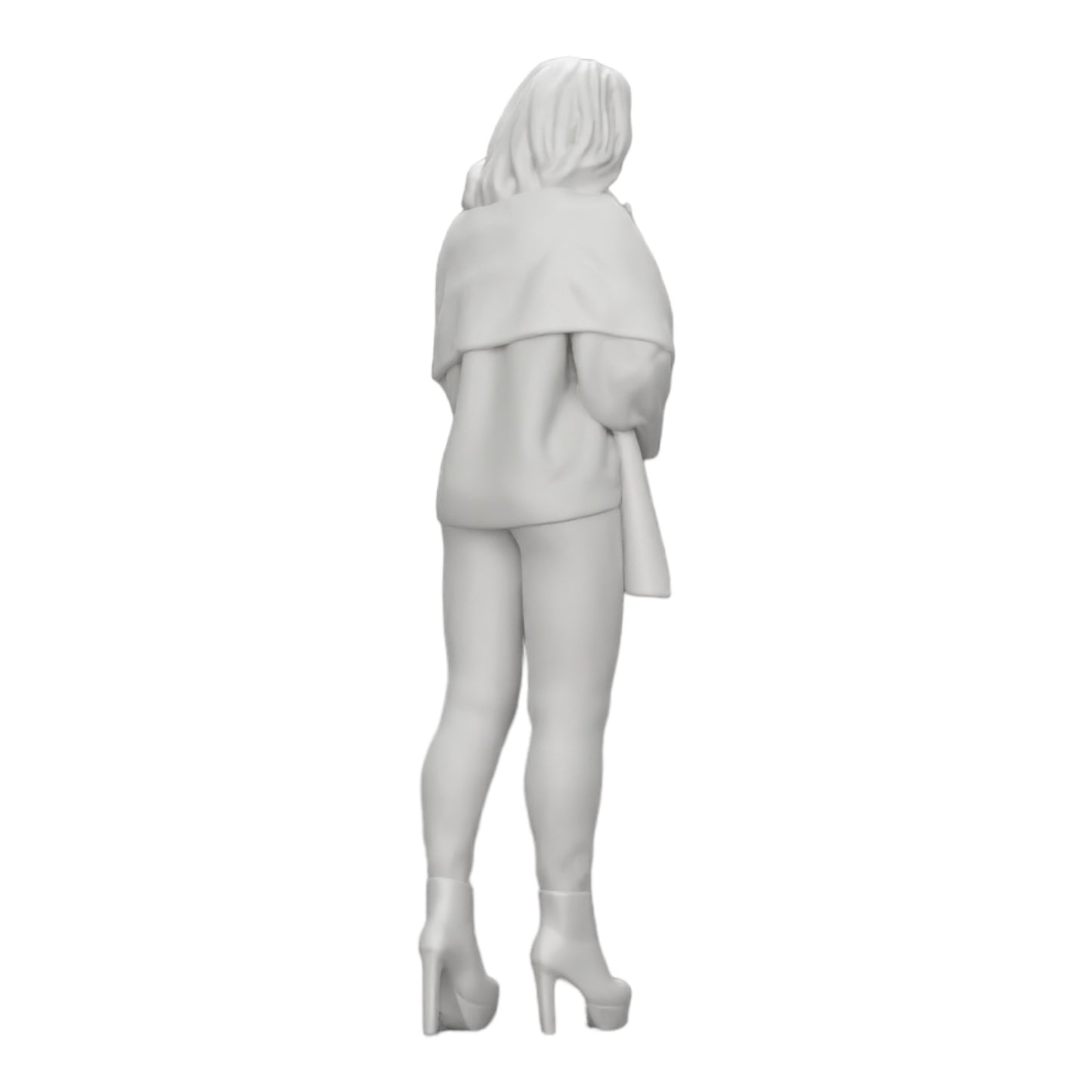 Diorama Modellbau Produktfoto 0: Frau in der Kälte und trägt Schal und Schuhe mit Absätzen (Ref Nr. A26)