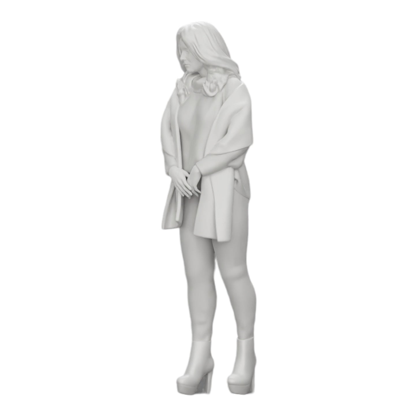 Diorama Modellbau Produktfoto 0: Frau in der Kälte und trägt Schal und Schuhe mit Absätzen (Ref Nr. A26)