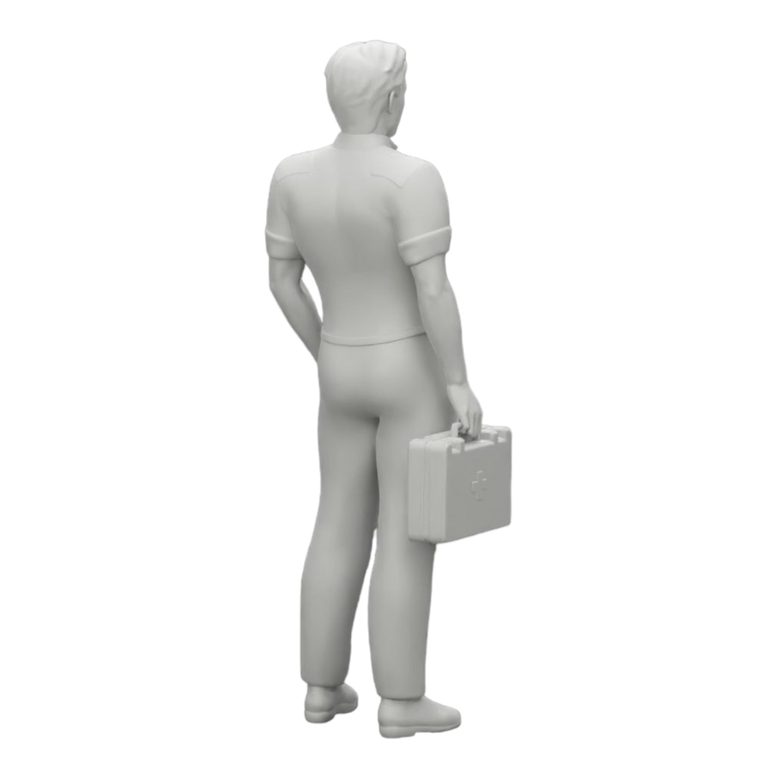 Foto del producto de modelismo diorama 0: El paramédico está listo con un botiquín de primeros auxilios (Ref Nr. A28)