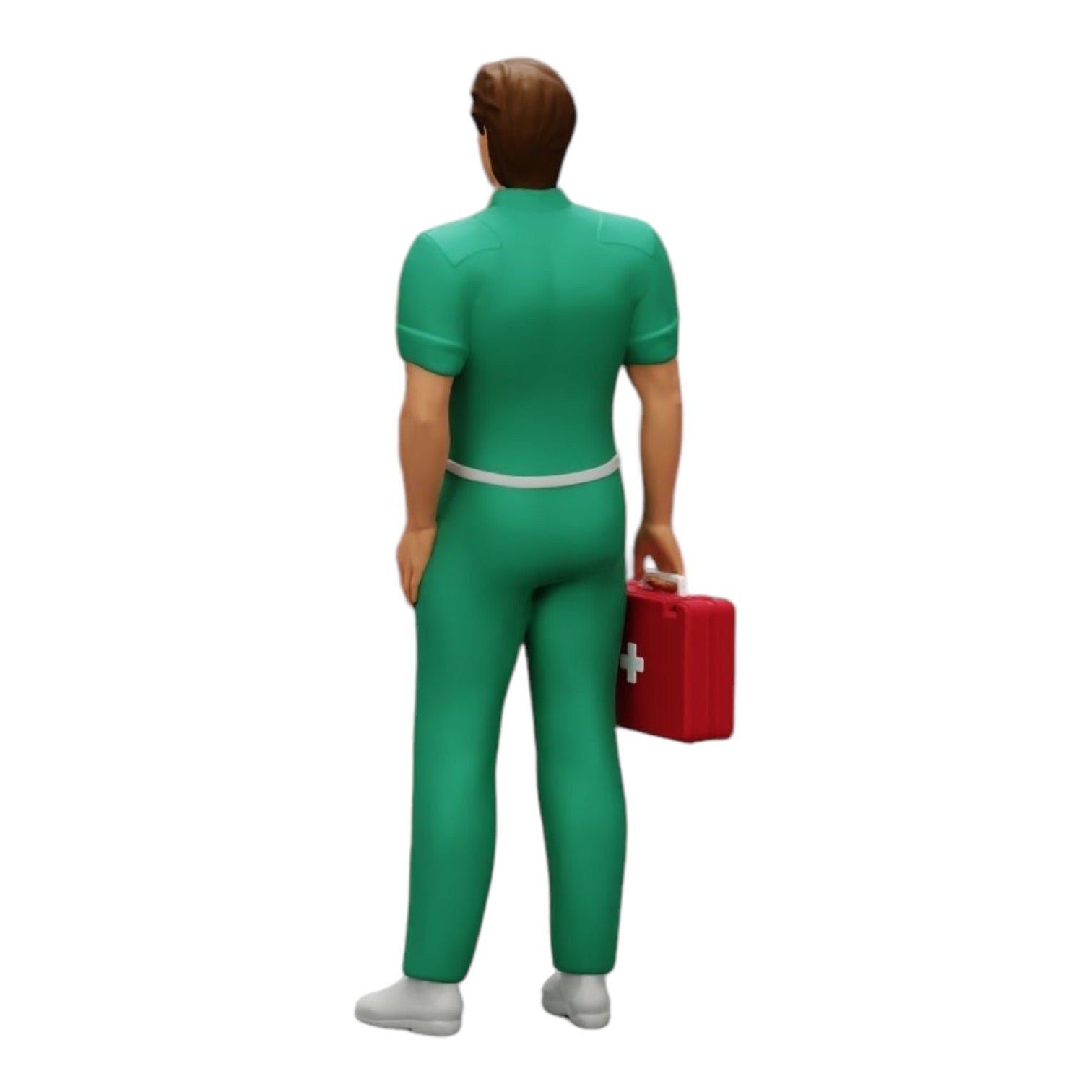 Foto del producto de modelismo diorama 0: El paramédico está listo con un botiquín de primeros auxilios (Ref Nr. A28)