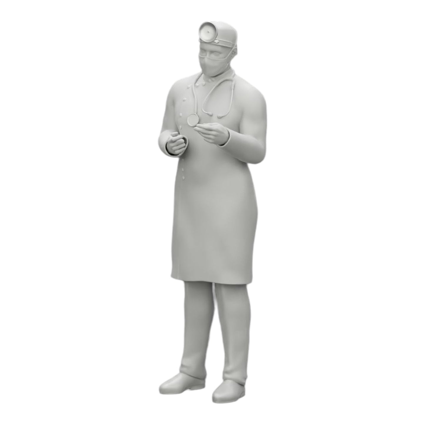 Diorama Modellbau Produktfoto 0: Chirurg/Arzt im Krankenhaus mit Stethoskop (Ref Nr. A29)