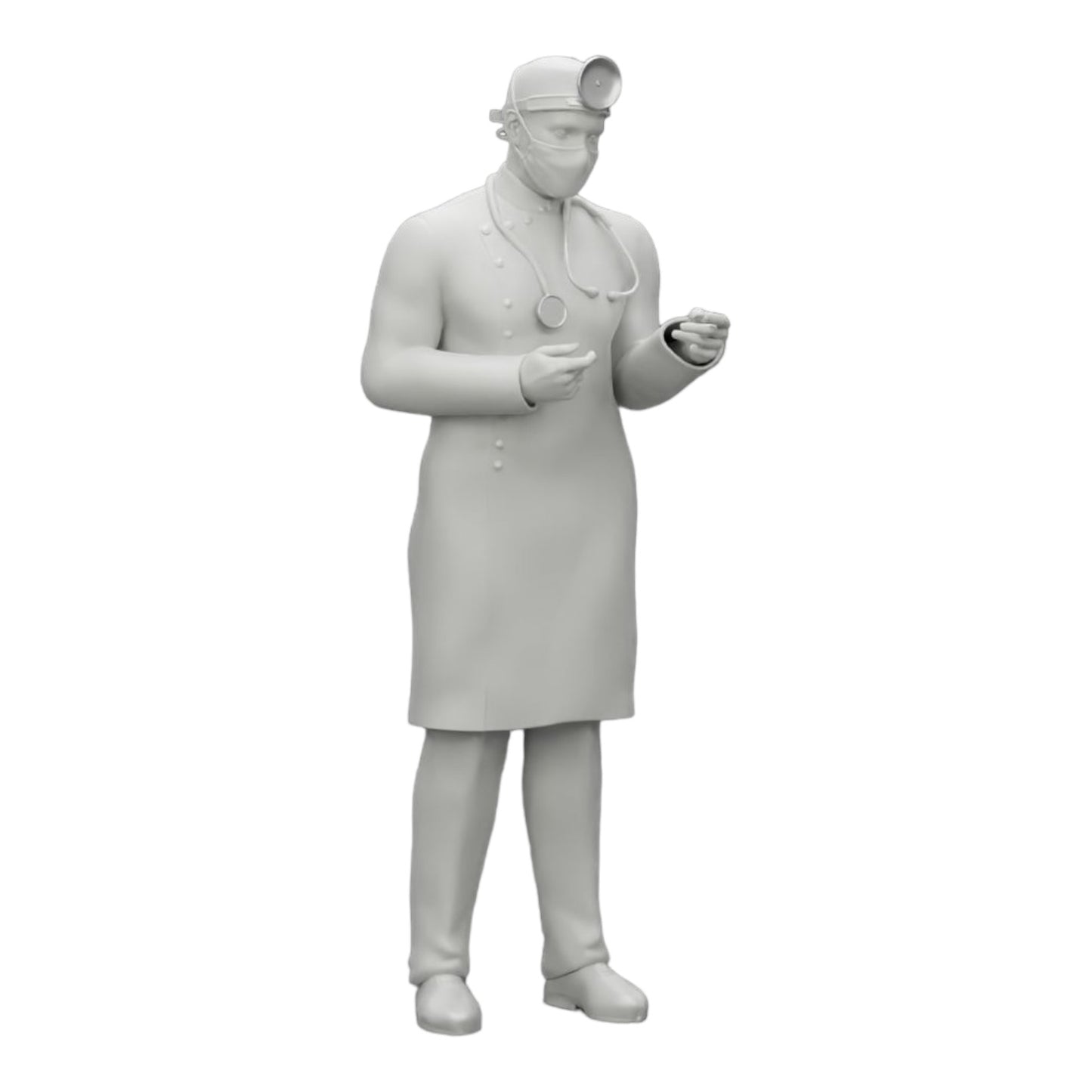 Diorama Modellbau Produktfoto 0: Chirurg/Arzt im Krankenhaus mit Stethoskop (Ref Nr. A29)