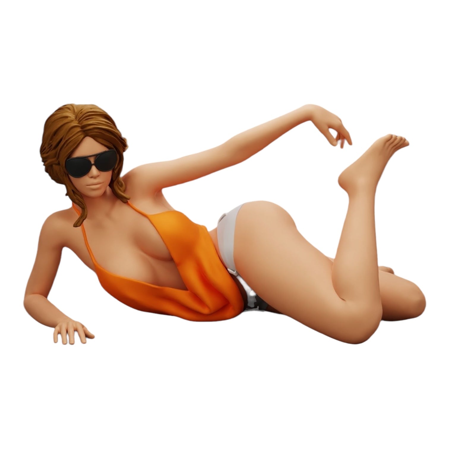 Foto del producto de modelismo de diorama 0: Chica sexy con gafas de sol y bikini en la playa (Ref Nr. A33)