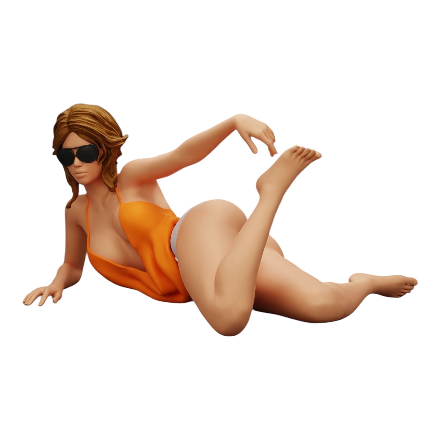 Foto del producto de modelismo de diorama 0: Chica sexy con gafas de sol y bikini en la playa (Ref Nr. A33)