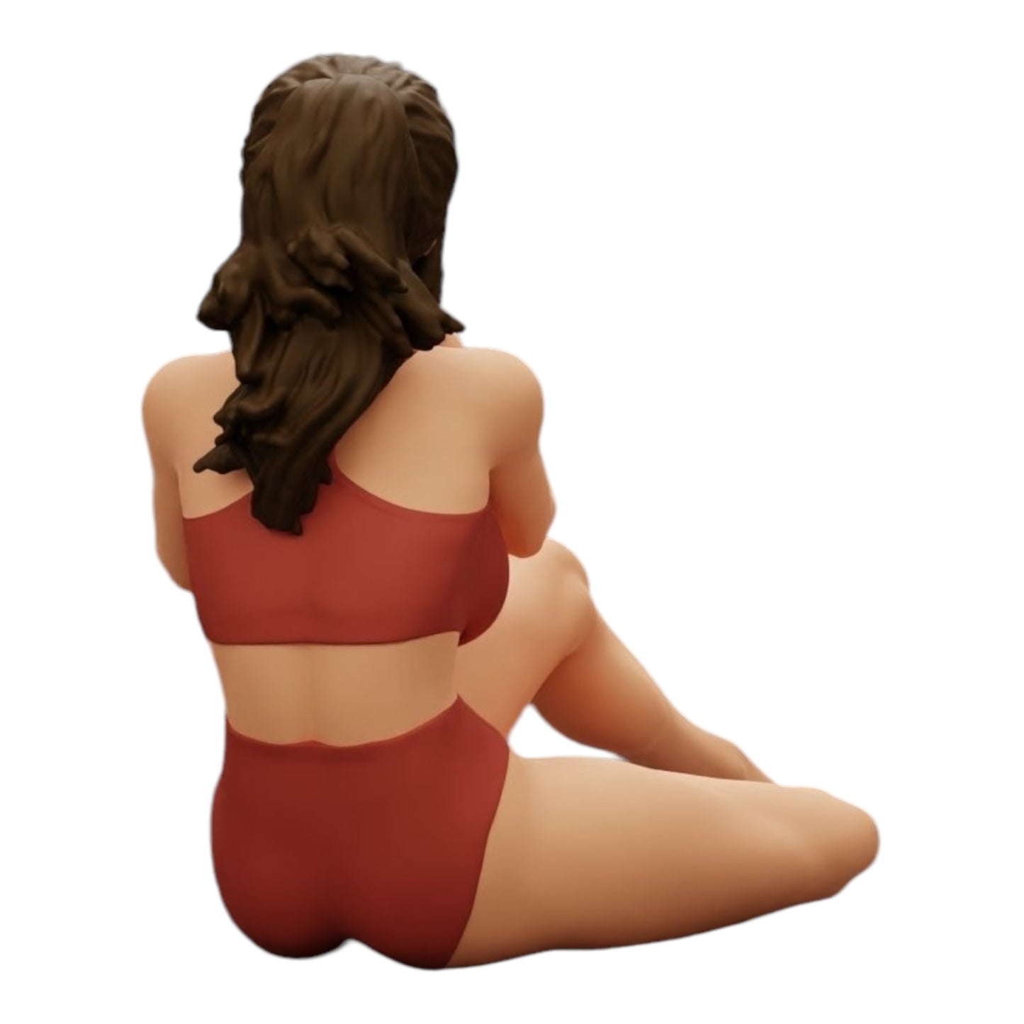 Foto de producto de modelismo de diorama 0: Fotógrafa en bikini sentada sosteniendo una cámara (Ref Nr. A35)