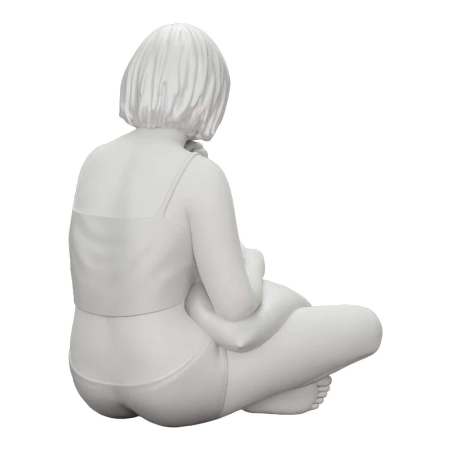 Foto del producto de modelismo de diorama 0: Niña sentada frente al televisor con almohadas en las piernas (Ref Nr. A36)
