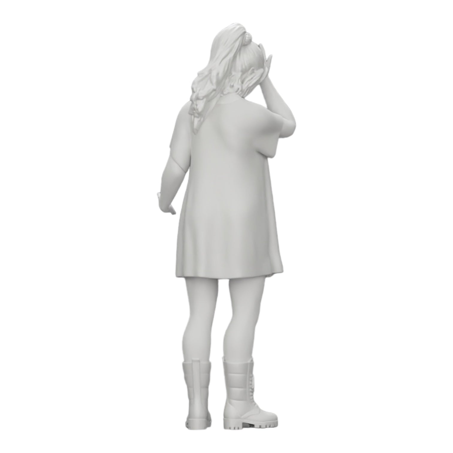 Foto de producto de modelismo de diorama 0: Joven atractiva con camisa larga y botas (Ref. Nr. A37)