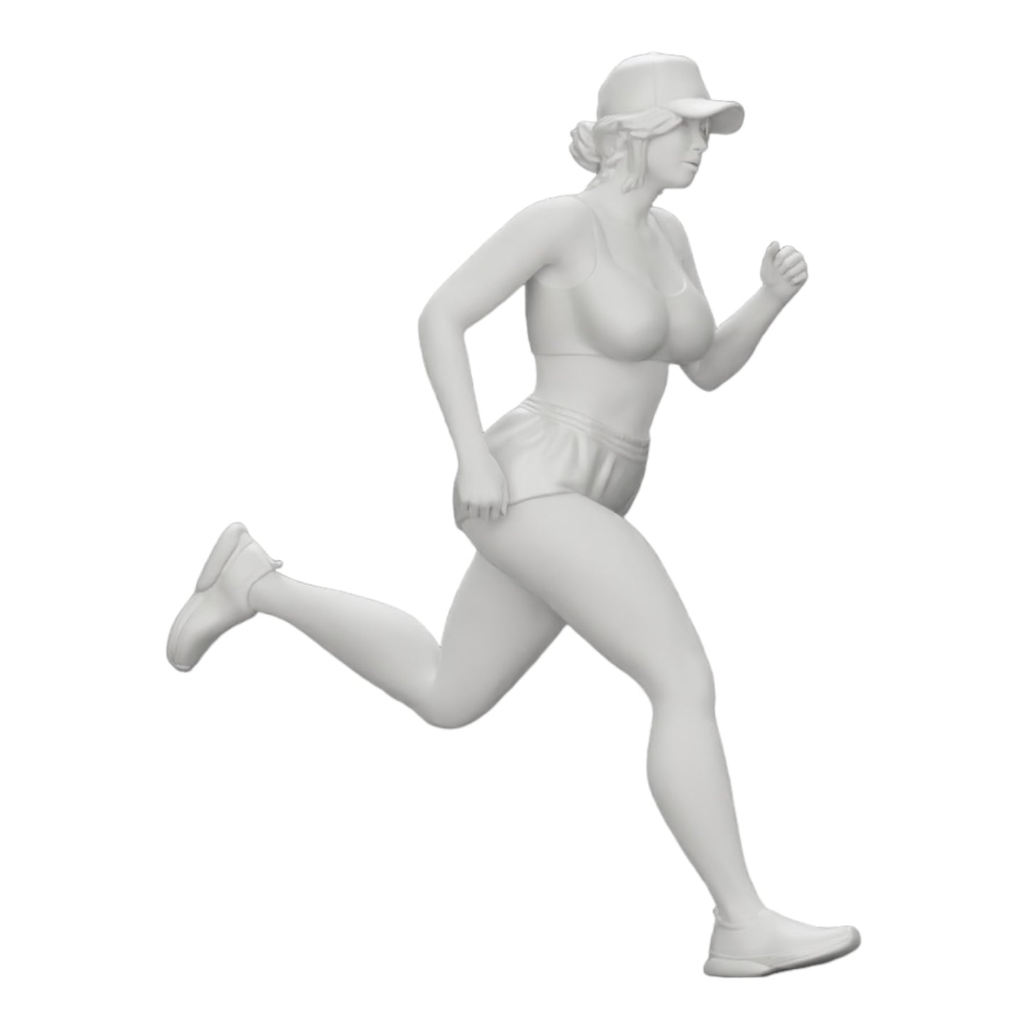 Diorama Modellbau Produktfoto 0: Joggerin/ Sportlerin läuft in Shorts und Mütze (Ref Nr. A45)