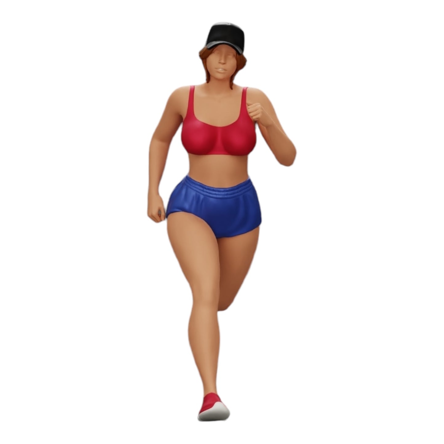 Diorama Modellbau Produktfoto 0: Joggerin/ Sportlerin läuft in Shorts und Mütze (Ref Nr. A45)