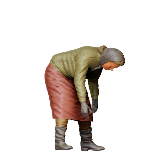 Miniatura: Campesina en el campo - Vieja agricultora trabajando (Nº 301)