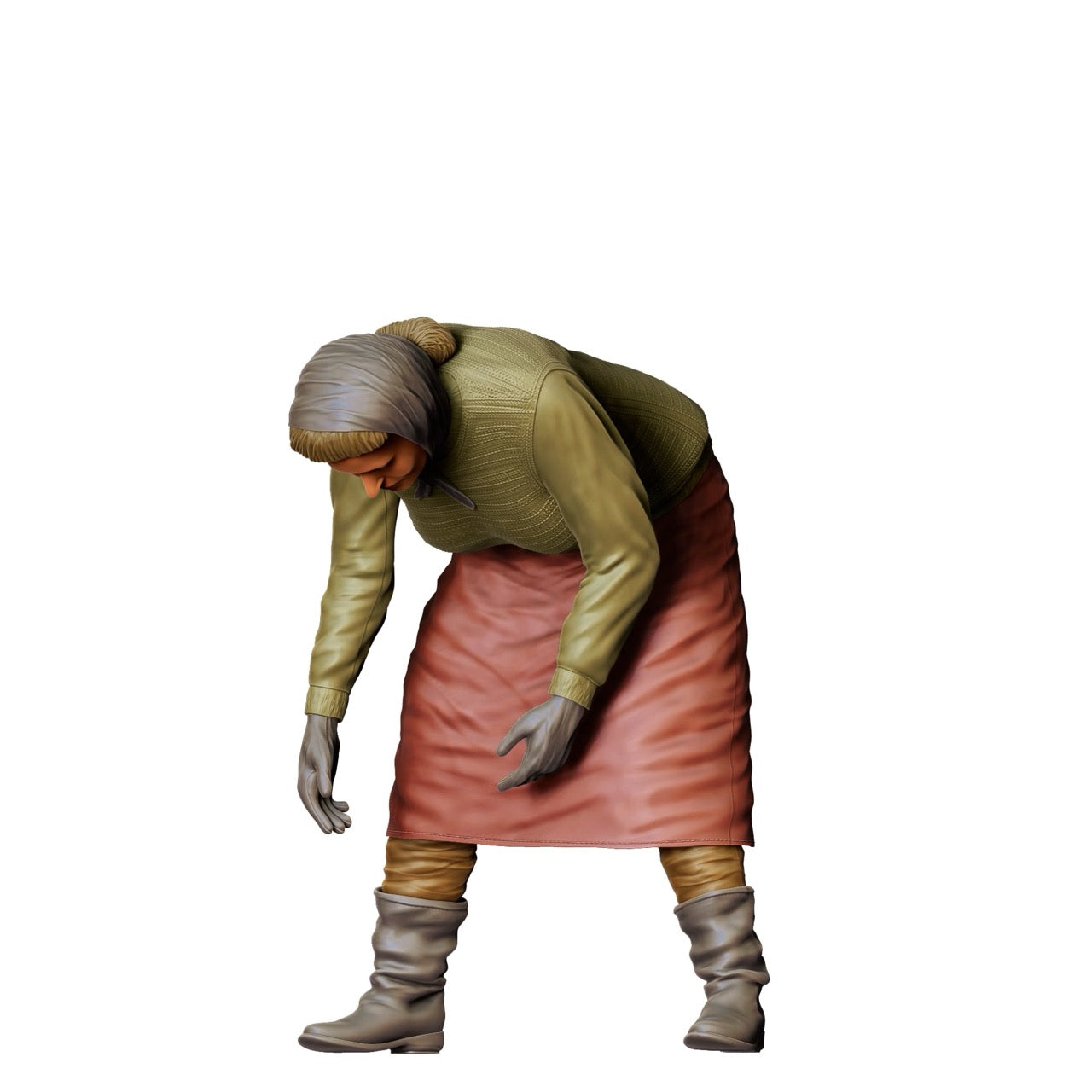 Imagen del producto 6 de 6: Miniatura: Campesina en el campo - Vieja agricultora trabajando (Nº 301)