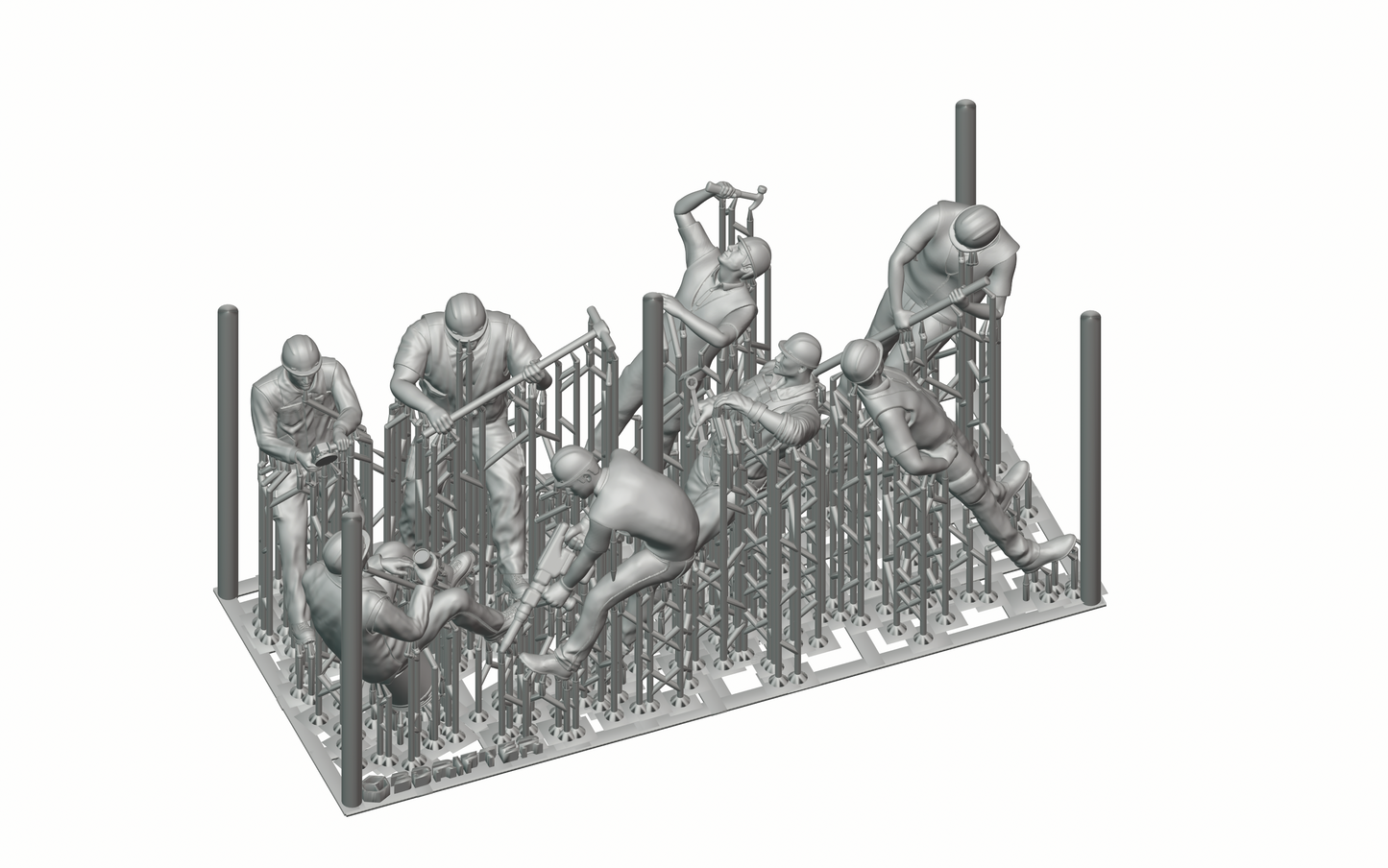 Foto del producto Diorama y modelismo figura en miniatura: Set de trabajadores, 8 figuras