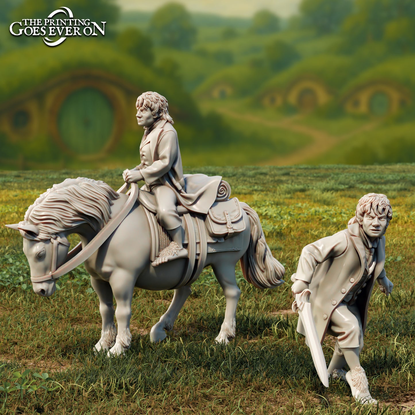 Produktfoto Tabletop 28mm The Printing Goes Ever On (TPGEO) 0: Bolco Burrows - Zwergen Gefährte zu Fuß und auf dem Pony