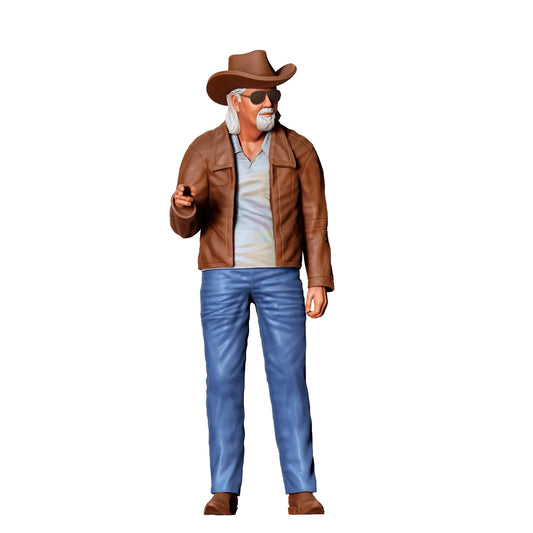 Foto de producto de modelismo de diorama 0: Hombre mirando coche - Escena de coches (Ref. Nr. 362)